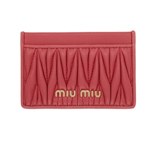 Miu Miu Quilted Logo Card Holder - Picture 1 of 7
